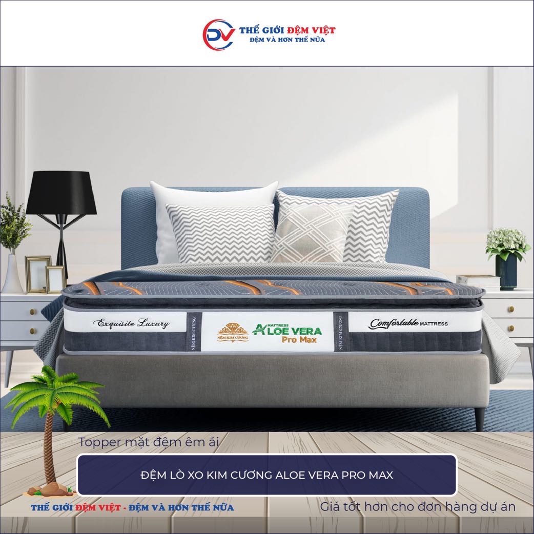 Đệm lò xo Kim Cương Aloe Vera Pro Max